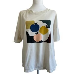 Madewell Women’s XL Apple picking graphic tee crop shirt